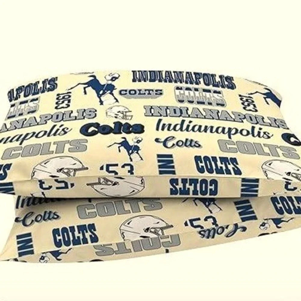 Indianapolis Colts NFL Football Pillow Cases 20 x 30 in - Set of 2‎ New by Foco